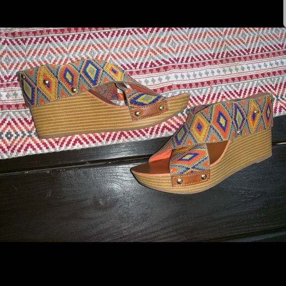Rocket dog Aztec wedge slides sz8.5 - Picture 7 of 7